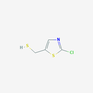 molecular formula C4H4ClNS2 B3376843 2-Chloro-5-thiazolemethanethiol CAS No. 1246501-29-0