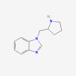 molecular formula C12H15N3 B3376940 1-(pyrrolidin-2-ylmethyl)-1H-1,3-benzodiazole CAS No. 1249409-17-3