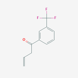 molecular formula C11H9F3O B3376964 1-[3-(Trifluoromethyl)phenyl]but-3-en-1-one CAS No. 1249647-02-6