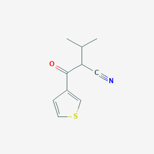 molecular formula C10H11NOS B3376997 3-Methyl-2-(thiophene-3-carbonyl)butanenitrile CAS No. 1250351-55-3