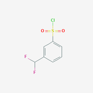 molecular formula C7H5ClF2O2S B3377015 3-(Difluoromethyl)benzene-1-sulfonyl chloride CAS No. 1250680-75-1