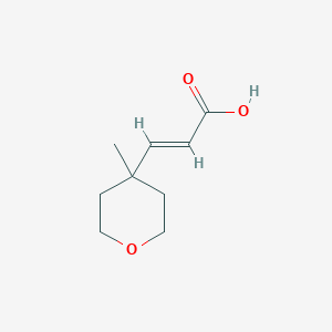 B3377060 3-(4-Methyltetrahydropyran-4-yl)acrylic acid CAS No. 1255710-94-1