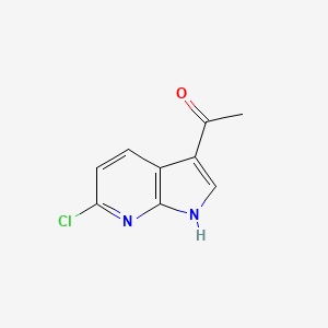 molecular formula C9H7ClN2O B3377086 1-(6-Chloro-1H-pyrrolo[2,3-b]pyridin-3-yl)ethanone CAS No. 1260383-22-9