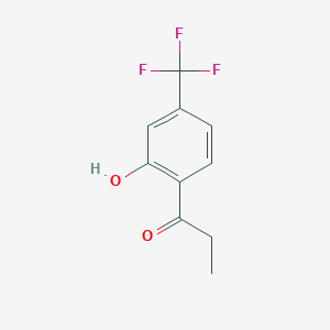molecular formula C10H9F3O2 B3377166 1-[2-Hydroxy-4-(trifluoromethyl)phenyl]propan-1-one CAS No. 1261680-31-2