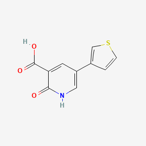 molecular formula C10H7NO3S B3377179 2-Hydroxy-5-(thiophen-3-YL)nicotinic acid CAS No. 1262004-20-5