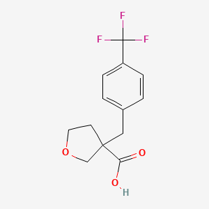 molecular formula C13H13F3O3 B3377296 3-{[4-(Trifluoromethyl)phenyl]methyl}oxolane-3-carboxylic acid CAS No. 1281657-95-1