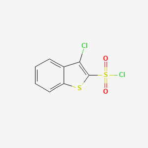 molecular formula C8H4Cl2O2S2 B3377347 3-Chloro-1-benzothiophene-2-sulfonyl chloride CAS No. 128851-99-0