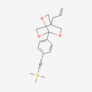 molecular formula C19H24O3Si B3377369 Silane, ((4-(4-(2-propenyl)-2,6,7-trioxabicyclo(2.2.2)oct-1-yl)phenyl)ethynyl)trimethyl- CAS No. 129338-85-8