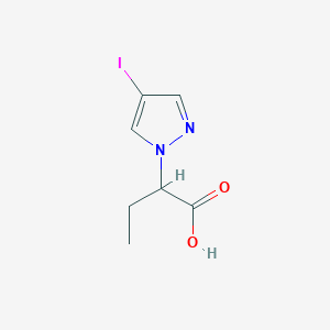 molecular formula C7H9IN2O2 B3377706 2-(4-iodo-1H-pyrazol-1-yl)butanoic acid CAS No. 1343733-41-4