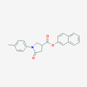 molecular formula C22H19NO3 B337790 Naphthalen-2-yl 1-(4-methylphenyl)-5-oxopyrrolidine-3-carboxylate 