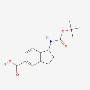 B3377926 1-((tert-Butoxycarbonyl)amino)-2,3-dihydro-1H-indene-5-carboxylic acid CAS No. 1365158-55-9