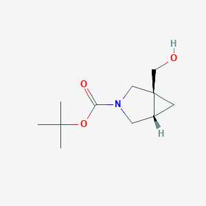 molecular formula C11H19NO3 B3377987 TERT-BUTYL (1S,5S)-1-(HYDROXYMETHYL)-3-AZABICYCLO[3.1.0]HEXANE-3-CARBOXYLATE CAS No. 1373028-86-4