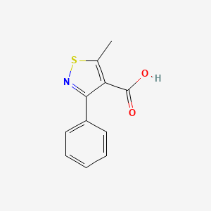 molecular formula C11H9NO2S B3378196 5-Methyl-3-phenyl-1,2-thiazole-4-carboxylic acid CAS No. 13950-59-9