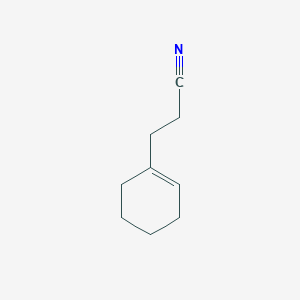 B3378255 1-Cyclohexene-1-propanenitrile CAS No. 13992-92-2