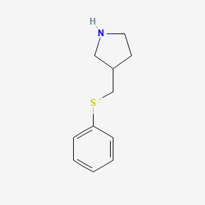 molecular formula C11H15NS B3378338 3-[(Phenylsulfanyl)methyl]pyrrolidine CAS No. 141699-76-5