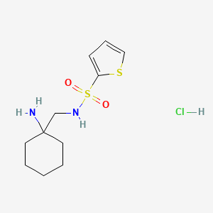 molecular formula C11H19ClN2O2S2 B3378423 N-[(1-aminocyclohexyl)methyl]thiophene-2-sulfonamide hydrochloride CAS No. 1423032-75-0