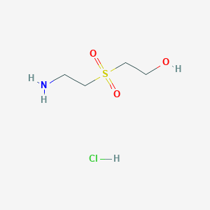 molecular formula C4H12ClNO3S B3378454 Ethanol, 2-[(2-aminoethyl)sulfonyl]-, hydrochloride CAS No. 142604-14-6