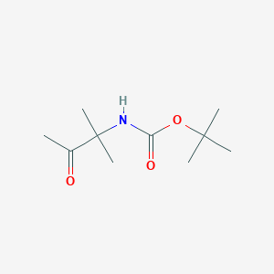 molecular formula C10H19NO3 B3378509 tert-butyl N-(2-methyl-3-oxobutan-2-yl)carbamate CAS No. 1429182-36-4