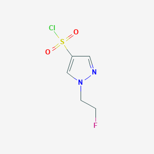 molecular formula C5H6ClFN2O2S B3378511 1-(2-fluoroethyl)-1H-pyrazole-4-sulfonyl chloride CAS No. 1429419-55-5