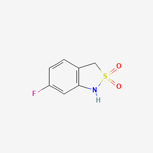 molecular formula C7H6FNO2S B3378542 6-Fluoro-1,3-dihydro-2lambda6,1-benzothiazole-2,2-dione CAS No. 143185-05-1