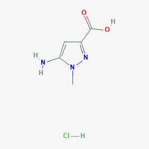 molecular formula C5H8ClN3O2 B3378552 5-amino-1-methyl-1H-pyrazole-3-carboxylic acid hydrochloride CAS No. 1431966-03-8