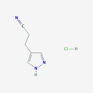 3-(1H-Pyrazol-4-YL)propanenitrile hydrochloride