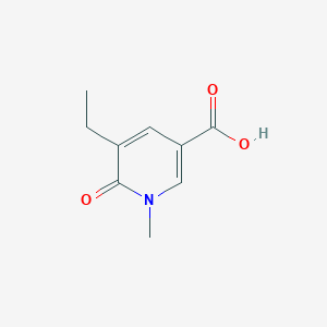molecular formula C9H11NO3 B3378614 5-Ethyl-1-methyl-6-oxo-1,6-dihydropyridine-3-carboxylic acid CAS No. 144152-23-8