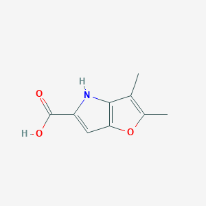molecular formula C9H9NO3 B3378642 2,3-dimethyl-4H-furo[3,2-b]pyrrole-5-carboxylic acid CAS No. 145161-93-9