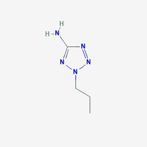 molecular formula C4H9N5 B3378647 2H-Tetrazol-5-amine, 2-propyl- CAS No. 145181-98-2