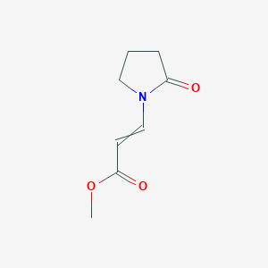 molecular formula C8H11NO3 B3378655 2-Propenoic acid, 3-(2-oxo-1-pyrrolidinyl)-, methyl ester, (2E)- CAS No. 145294-78-6
