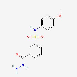 3-(hydrazinecarbonyl)-N-(4-methoxyphenyl)benzene-1-sulfonamide