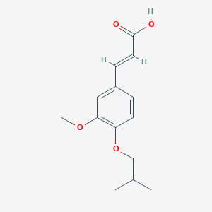 molecular formula C14H18O4 B3378666 (2E)-3-(4-isobutoxy-3-methoxyphenyl)acrylic acid CAS No. 1454804-54-6