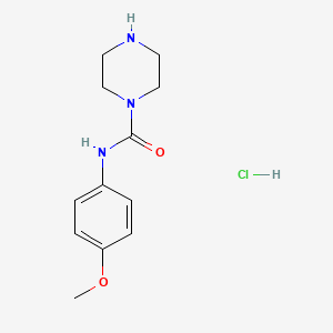 N-(4-methoxyphenyl)piperazine-1-carboxamide hydrochloride