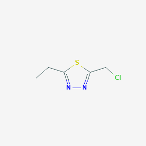 molecular formula C5H7ClN2S B3378710 2-(Chloromethyl)-5-ethyl-1,3,4-thiadiazole CAS No. 1461708-51-9