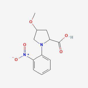 4-Methoxy-1-(2-nitrophenyl)pyrrolidine-2-carboxylic acid