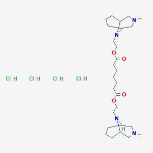 molecular formula C27H52Cl4N4O4 B033790 bis[2-(3-methyl-3,9-diazabicyclo[3.3.1]nonan-9-yl)ethyl] heptanedioate;tetrahydrochloride CAS No. 19847-08-6