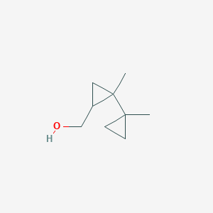 molecular formula C9H16O B3379062 [2-Methyl-2-(1-methylcyclopropyl)cyclopropyl]methanol CAS No. 1512143-99-5