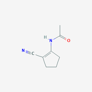 molecular formula C8H10N2O B033791 N-(2-Cyano-1-cyclopenten-1-yl)-acetamide CAS No. 100377-16-0