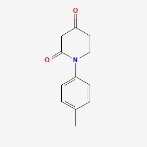 molecular formula C12H13NO2 B3379156 1-(4-Methylphenyl)piperidine-2,4-dione CAS No. 1521773-41-0