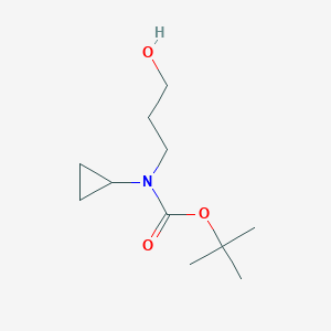 molecular formula C11H21NO3 B3379321 tert-butyl N-cyclopropyl-N-(3-hydroxypropyl)carbamate CAS No. 155541-96-1