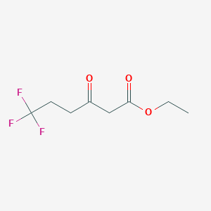 molecular formula C8H11F3O3 B3379535 Ethyl 6,6,6-trifluoro-3-oxohexanoate CAS No. 163714-65-6
