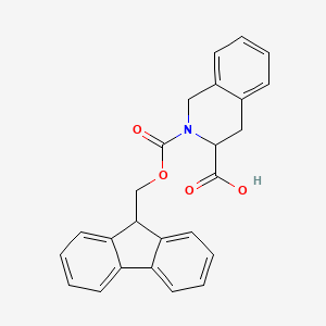 molecular formula C25H21NO4 B3379726 2-(9H-fluoren-9-ylmethoxycarbonyl)-3,4-dihydro-1H-isoquinoline-3-carboxylic Acid CAS No. 171859-74-8