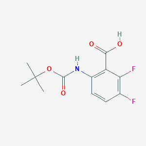 molecular formula C12H13F2NO4 B3379749 6-((tert-Butoxycarbonyl)amino)-2,3-difluorobenzoic acid CAS No. 172409-68-6
