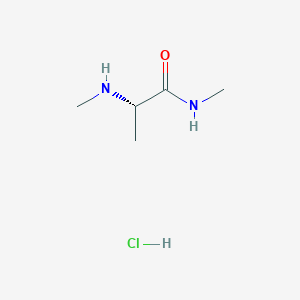 molecular formula C5H13ClN2O B3379853 (2S)-N-methyl-2-(methylamino)propanamide hydrochloride CAS No. 1777812-87-9