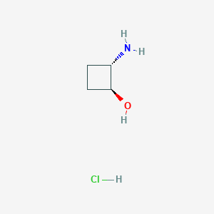 molecular formula C4H10ClNO B3380093 (1S,2S)-2-Aminocyclobutan-1-OL hydrochloride CAS No. 1820572-14-2