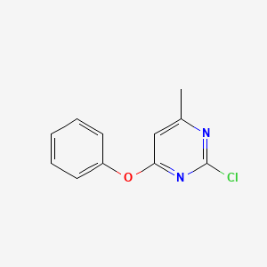 molecular formula C11H9ClN2O B3380164 2-Chloro-4-methyl-6-phenoxypyrimidine CAS No. 18247-32-0