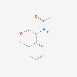 molecular formula C11H12FNO2 B3380226 N-[1-(2-Fluorophenyl)-2-oxopropyl]acetamide CAS No. 186036-07-7