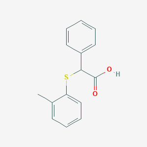 molecular formula C15H14O2S B3380229 2-[(2-Methylphenyl)sulfanyl]-2-phenylacetic acid CAS No. 18626-45-4