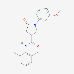 molecular formula C20H22N2O3 B338031 N-(2,6-dimethylphenyl)-1-(3-methoxyphenyl)-5-oxopyrrolidine-3-carboxamide 