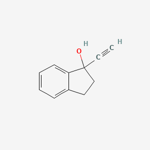 molecular formula C11H10O B3380759 1-Ethynyl-2,3-dihydro-1H-inden-1-ol CAS No. 20470-48-8